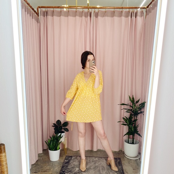 Reformation Dresses & Skirts - NWT Reformation yellow white floral cotton dress